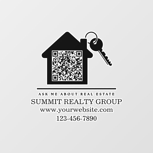 Moderne Marketing QR-code voor Vastgoed Raamsticker (Vel)