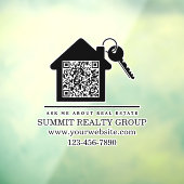 Moderne Marketing QR-code voor Vastgoed Raamsticker (Vel 3)