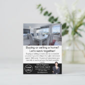 Moderne Marketing Vastgoedmakelaar Realty Custom Briefkaart (Staand voorkant)