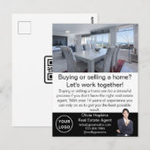 Moderne Marketing Vastgoedmakelaar Realty Custom Briefkaart (Voorkant / Achterkant)