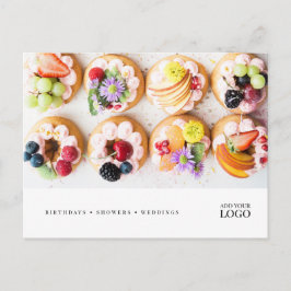 Moderne marketing voor catering of bakkerij briefkaart