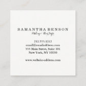 Moderne marktartiesten Gold Lips Vierkante Visitekaartje (Achterkant)