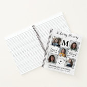 Moderne marmer 5 Photo Budget Funeral GuestBook Notitieboek (Binnen)