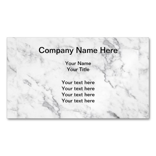 Moderne marmer achtergrond magnetisch visitekaartje (Voorkant)