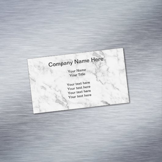 Moderne marmer achtergrond magnetisch visitekaartje (Voorbeeld)