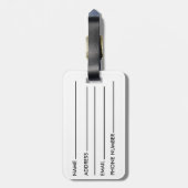 Moderne marmer Adventure-reisofferte Bagagelabel (Achterkant verticaal)