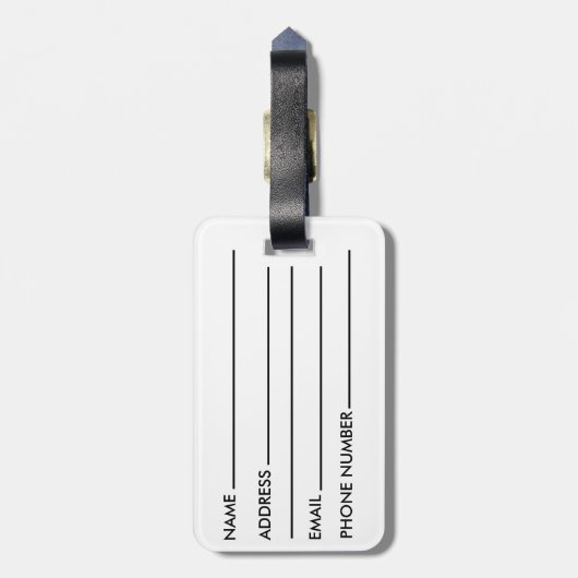 Moderne marmer Adventure-reisofferte Bagagelabel (Achterkant verticaal)