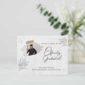 Moderne marmer Afstudeerder Kaart: geprezen in sti Briefkaart (Staand voorkant)