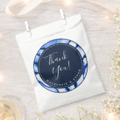 Moderne marmer Blue Marble Tie Dye Weddenschap Bedankzakje (Geknipt)