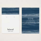 Moderne marmer Blue White Earring Display Kaart (Voorkant /achterkant)