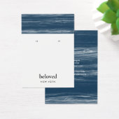 Moderne marmer Blue White Earring Display Kaart (Bureau)