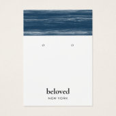 Moderne marmer Blue White Earring Display Kaart (Voorkant)