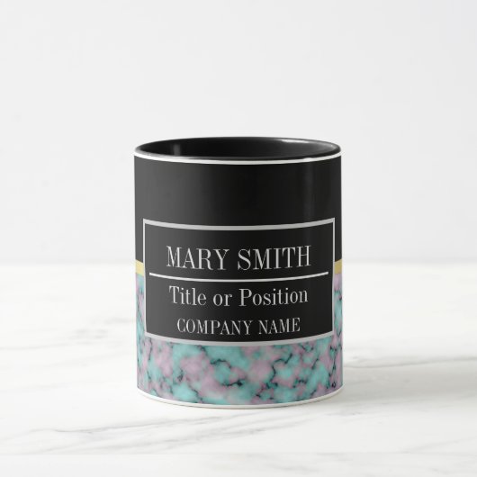 Moderne marmer Business Add Name Mok (Midden)
