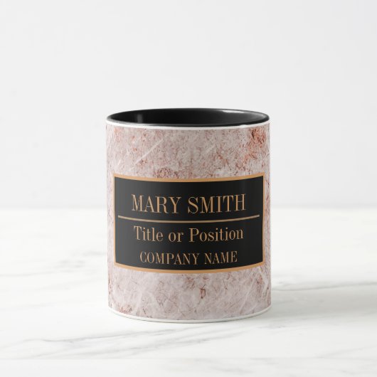 Moderne marmer Business Add Name Mok (Midden)