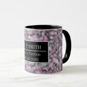 Moderne marmer Business Add Name Mok (Voorkant rechts)