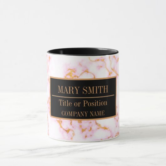 Moderne marmer Business Add Name Mok (Midden)