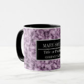 Moderne marmer Business Add Name Mok (Voorkant links)