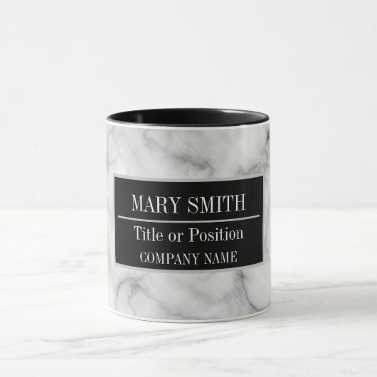 Moderne marmer Business Add Name Mok (Midden)