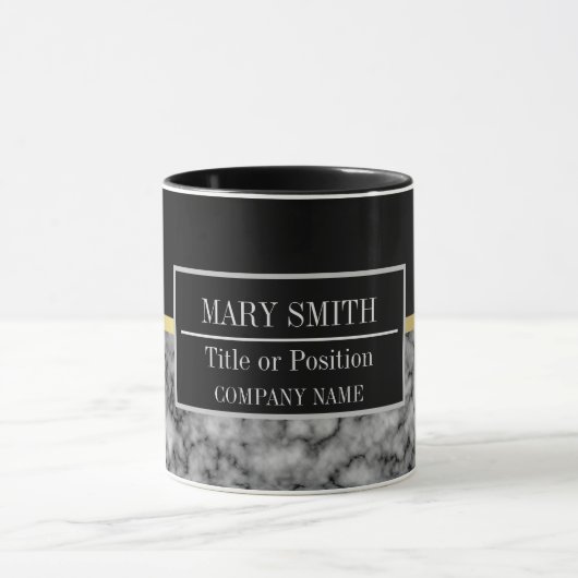 Moderne marmer Business Add Name Mok (Midden)