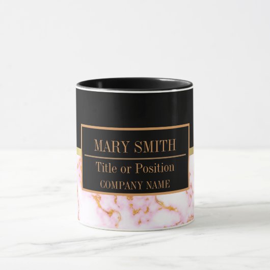 Moderne marmer Business Add Name Mok (Midden)