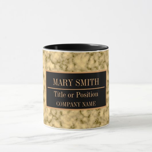 Moderne marmer Business Add Name Mok (Midden)
