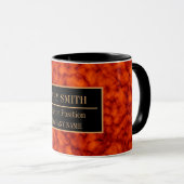 Moderne marmer Business Add Name Mok (Voorkant rechts)