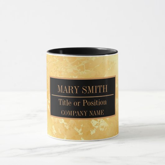 Moderne marmer Business Add Name Mok (Midden)