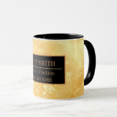 Moderne marmer Business Add Name Mok (Voorkant rechts)