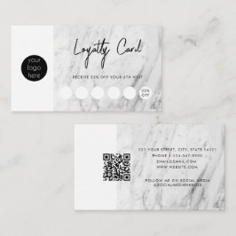 Moderne marmer Business Logo QR Code Loyalty Visitekaartje