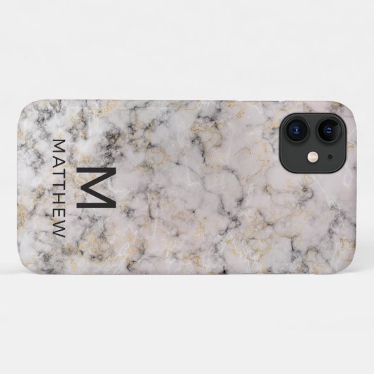 Moderne Marmer Case-Mate iPhone Case (Achterkant (horizontaal))