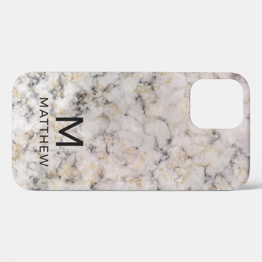 Moderne Marmer Case-Mate iPhone Case (Achterkant (horizontaal))