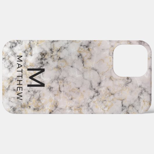 Moderne Marmer Case-Mate iPhone Case (Achterkant (horizontaal))