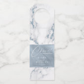 Moderne marmer Cheers Dusty Blue ID816 Flessenhanger (Voorkant)