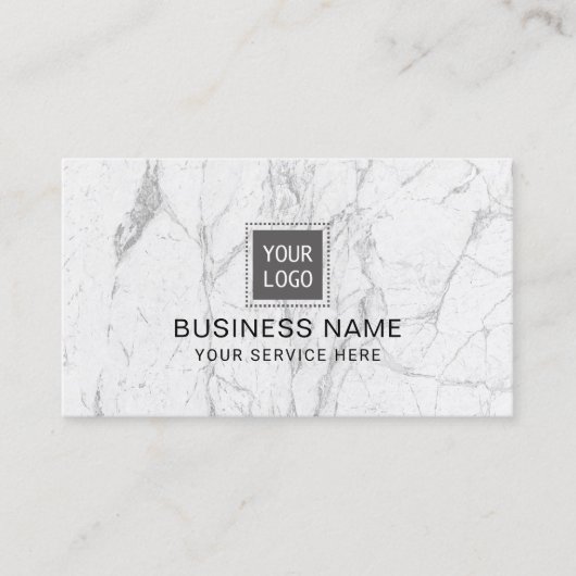 Moderne marmer Corporate Custom Logo #2 Visitekaartje (Voorkant)