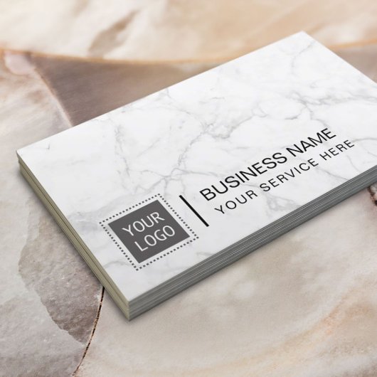 Moderne marmer Corporate Custom Logo Elegant Visitekaartje