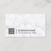 Moderne marmer Corporate Custom Logo Elegant Visitekaartje (Voorkant)