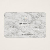 Moderne marmer-coupon Kaart (Achterkant)