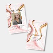 Moderne marmer Employee Photo ID Badge (Voor- en achterkant)