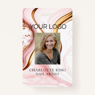 Moderne marmer Employee Photo ID Badge