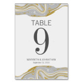 Moderne marmer- en Gold-bruiloft-kaart Kaart (Voorkant)