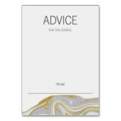 Moderne marmer- en Gold-huwelijksadvieskaart Kaart (Voorkant)