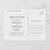 Moderne marmer en Gold Save the Date Briefkaart (Achterkant)