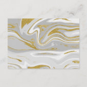 Moderne marmer- en goudweddenschappen Kaart (Achterkant)