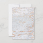 Moderne marmer Fade Dusty Blue Copper Custom Photo Save The Date (Achterkant)