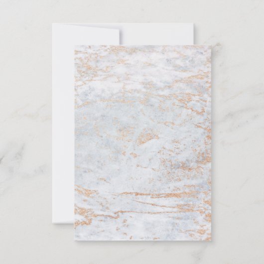 Moderne marmer Fade Dusty Blue Copper Custom Photo Save The Date (Achterkant)