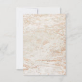 Moderne marmer Fade in Beige Copper Custom Photo Save The Date (Achterkant)