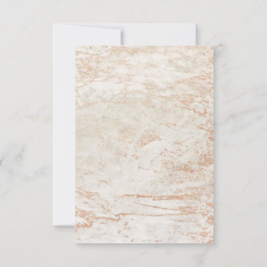 Moderne marmer Fade in Beige Copper Custom Photo Save The Date (Achterkant)