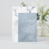 Moderne marmer Glitter - Details Dusty Blue ID816 Informatiekaartje (Staand voorkant)