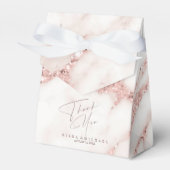 Moderne marmer Glitter Hartelijk dank Roos Gold ID Bedankdoosjes (Voorkant Zijde)