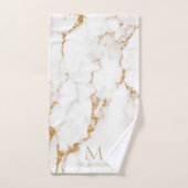 Moderne marmer Glitter Monogram Gold ID816 Bad Handdoek (Handdoek)